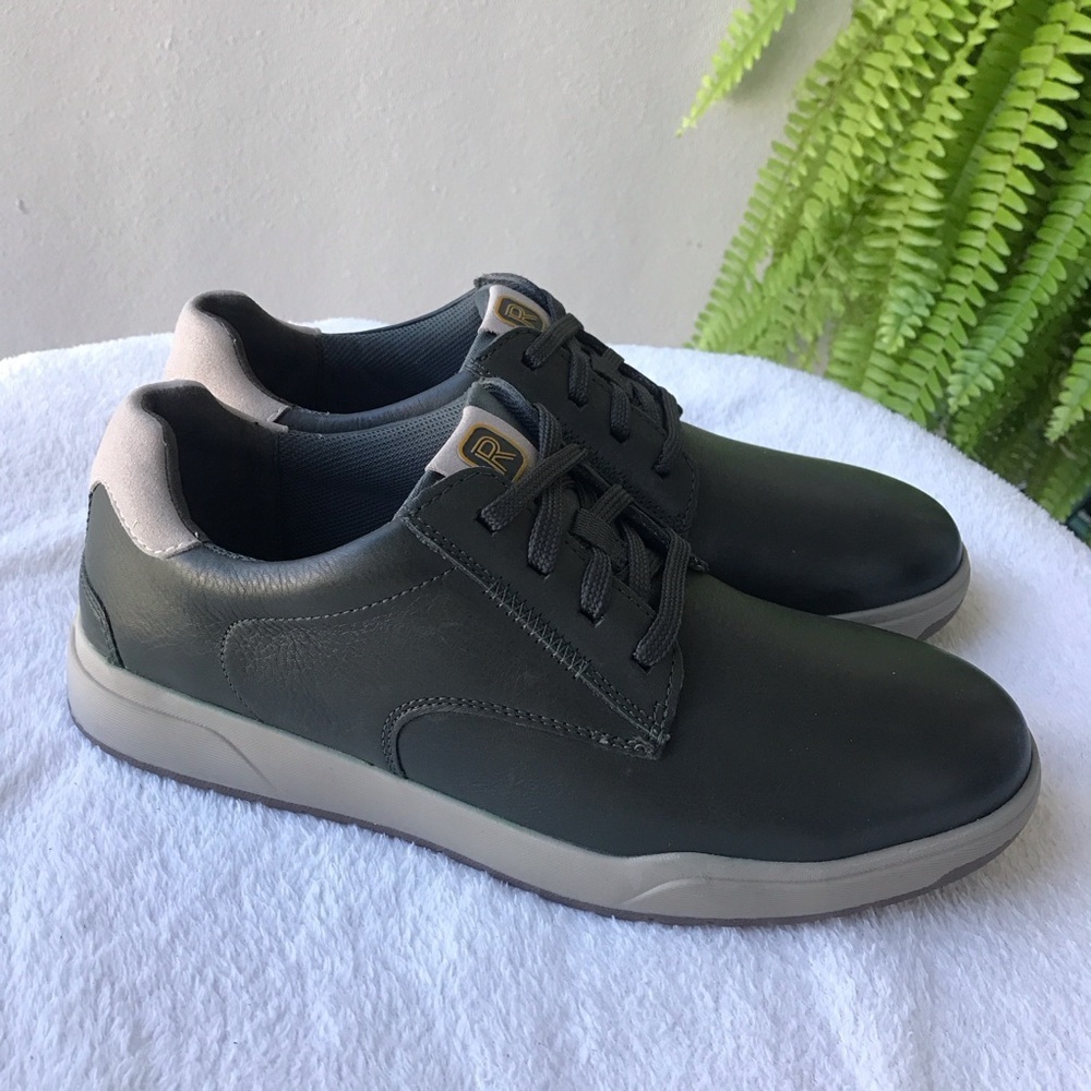 Rockport Bronson trutech lace up plain toe olive green men’s size 8.5 n…
